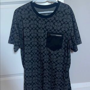 Coach Black and Gray Short Sleeve Tee